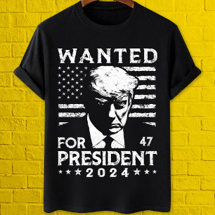 Trump wanted for president 2024 Never surrender T-Shirt