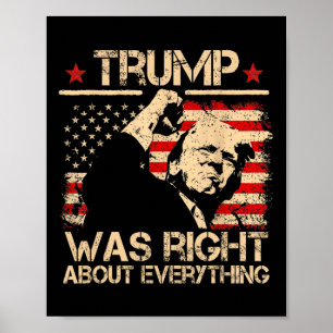 Trump Was Right About Everything Supporters Poster