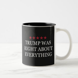 Trump Was Right About Everything Two-Tone Coffee Mug