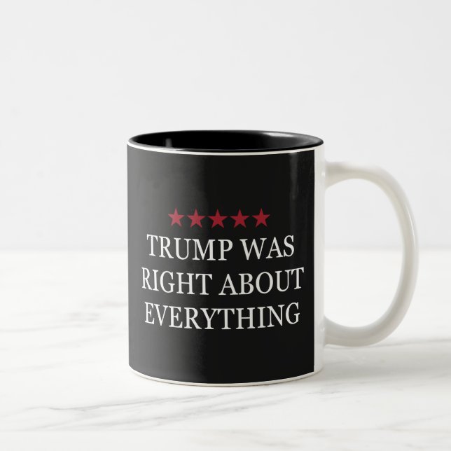 Trump Was Right About Everything  Two-Tone Coffee Mug (Right)