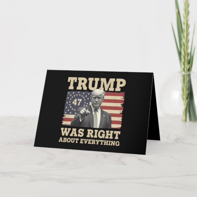 Trump Was Right About Everything USA America Thank You Card (Front)
