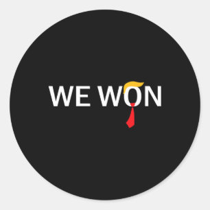 Trump We Won Wins Inauguration 47 Us President 202 Classic Round Sticker
