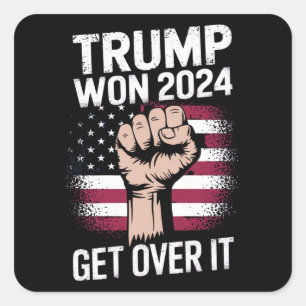 Trump We Won Wins Inauguration 47 US President Square Sticker