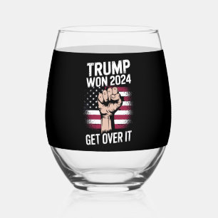 Trump We Won Wins Inauguration 47 US President Stemless Wine Glass