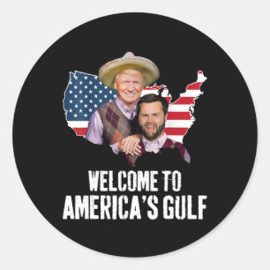 Trump Welcome To America’s Gulf Trump Vance Brothe Classic Round Sticker