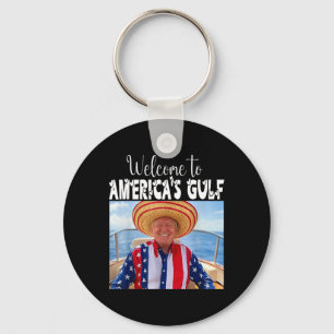 Trump Welcome To America's Gulf Funny Trump 2025  Key Ring