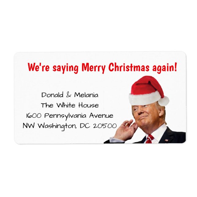 Trump: we're saying merry Christmas again (Front)