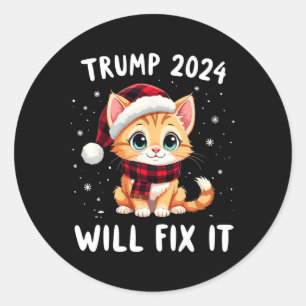 Trump Will Fix It Make America Great 45th Presiden Classic Round Sticker