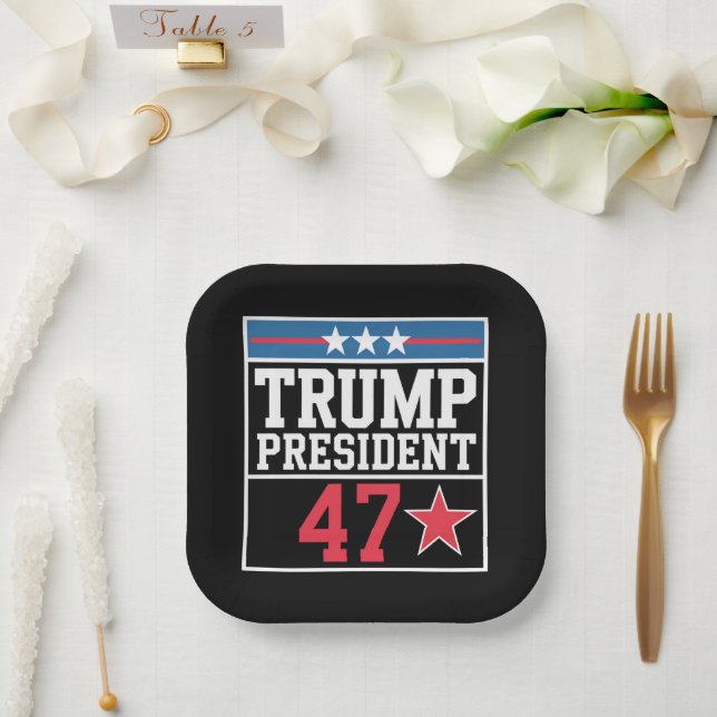 Trump Wins 2024 Election Trump Won 2024 Paper Plate (Wedding)