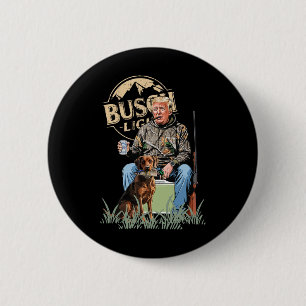 Trump With Dog Duck Waterfowl Hunting Camo Preside 6 Cm Round Badge