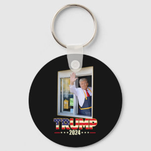 Trump With Mc Donald Trump Worker Vote For Trump 1 Key Ring