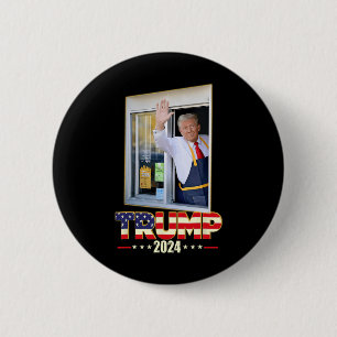 Trump With Mc Donald Trump Worker Vote For Trump 6 Cm Round Badge