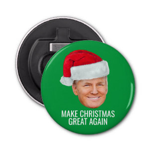 Trump with Santa Hat - Make Christmas Great Again Bottle Opener