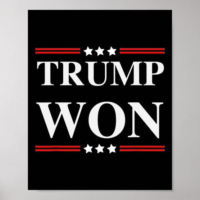 Trump Won 2020 Election  Poster (Front)