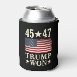 Trump Won 2024 45 47Th President Usa Flag Can Cooler