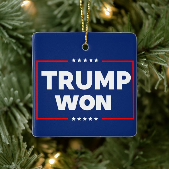 Trump Won 2024 Ceramic Ornament (Tree)