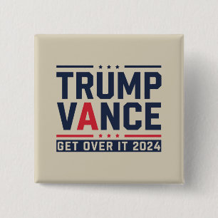 Trump Won 2024 Election President Trump Vance 15 Cm Square Badge