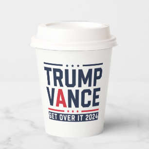 Trump Won 2024 Election President Trump Vance Paper Cups
