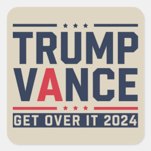 Trump Won 2024 Election President Trump Vance Square Sticker