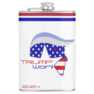 Trump Won 2024 Hip Flask