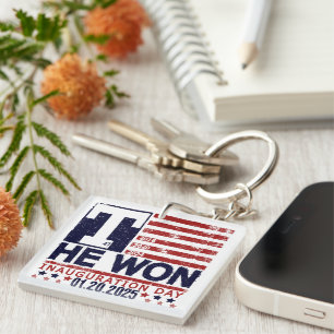 Trump Won 2024 January 20 2025 Inauguration Day Key Ring