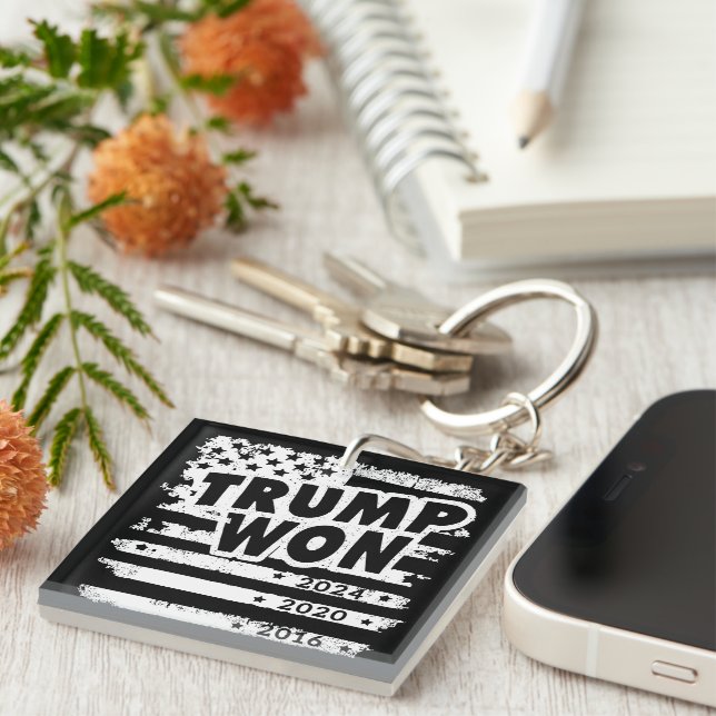 Trump Won 2024 Key Ring (Front Right)