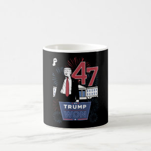 Trump Won 2024 President 47 America USA Coffee Mug