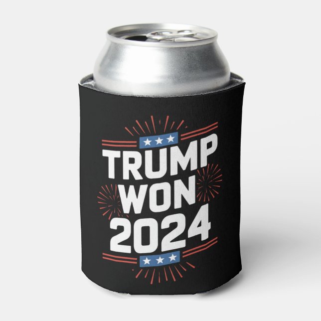 Trump Won 2024 President 47th Of White House  Can Cooler (Can Front)