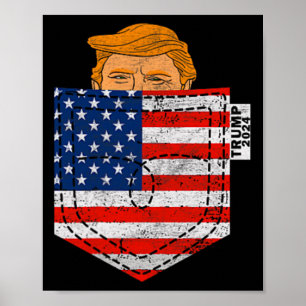 Trump Won 2024 President 47th Trump In Your Pocket Poster