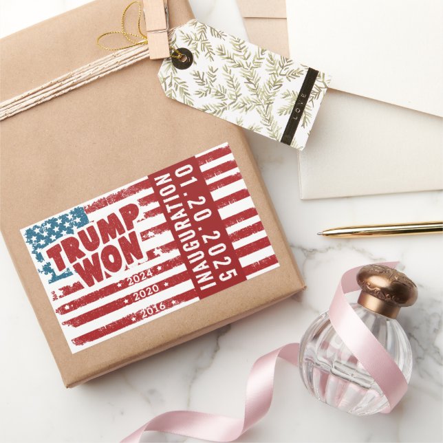 Trump Won 2024 Rectangular Sticker (Gifting)