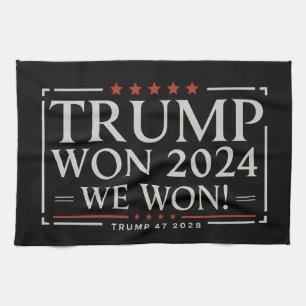 Trump Won 2024 We Won 47 2028 USA Tea Towel