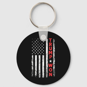 Trump Won 2025 Election Usa Flag Key Ring