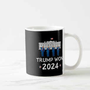 Trump Won 2025 Trump Dances At White House Celebra Coffee Mug