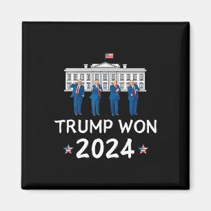 Trump Won 2025 Trump Dances At White House Celebra Magnet