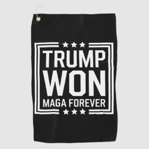 Trump won 47th US President Maga Election 2024 Golf Towel