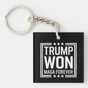 Trump won 47th US President Maga Election 2024 Key Ring