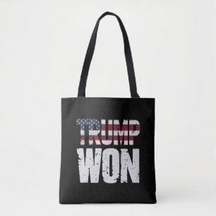 Trump Won 47th US President Won Election 2024 Tote Bag