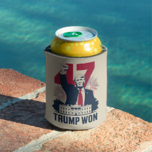 Trump Won Again 2024 Election President 47 th Can Cooler