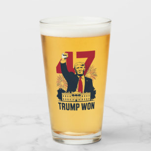 Trump Won Again 2024 Election President 47 th Glass