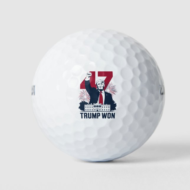 Trump Won Again 2024 Election President 47 th  Golf Balls (Front)