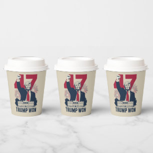 Trump Won Again 2024 Election President 47 th Paper Cups