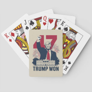 Trump Won Again 2024 Election President 47 th Playing Cards