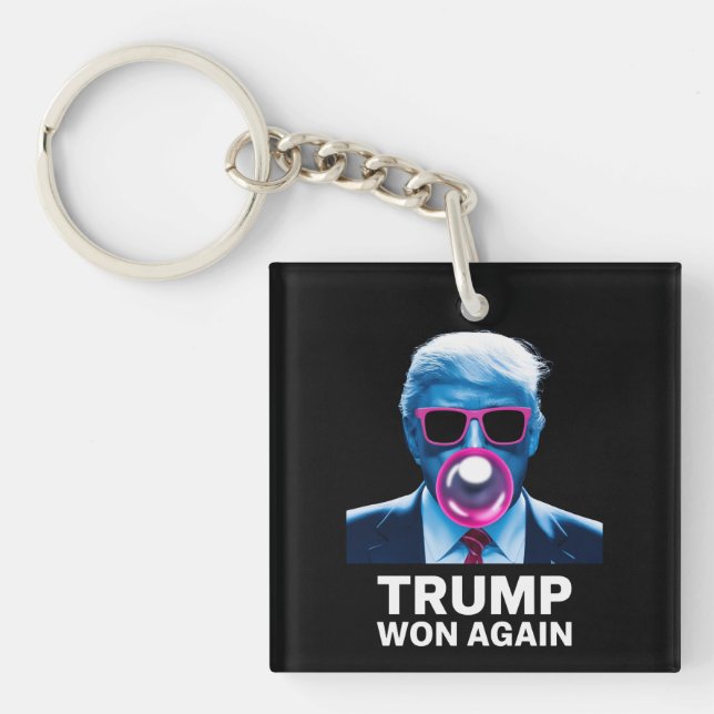 Trump Won Again 2024 Election Vote President 47th  Key Ring (Front)
