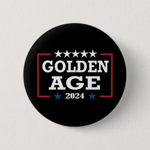 Trump Won Again 2024 Golden Age Of America 2025 Tr 6 Cm Round Badge