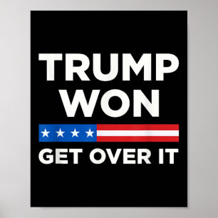 Trump Won Get Over It 2024 Donald Trump Won 2024 Poster