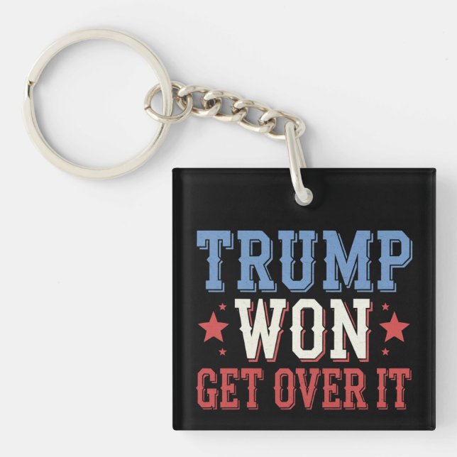 Trump Won Get Over It 2024 Key Ring (Front)