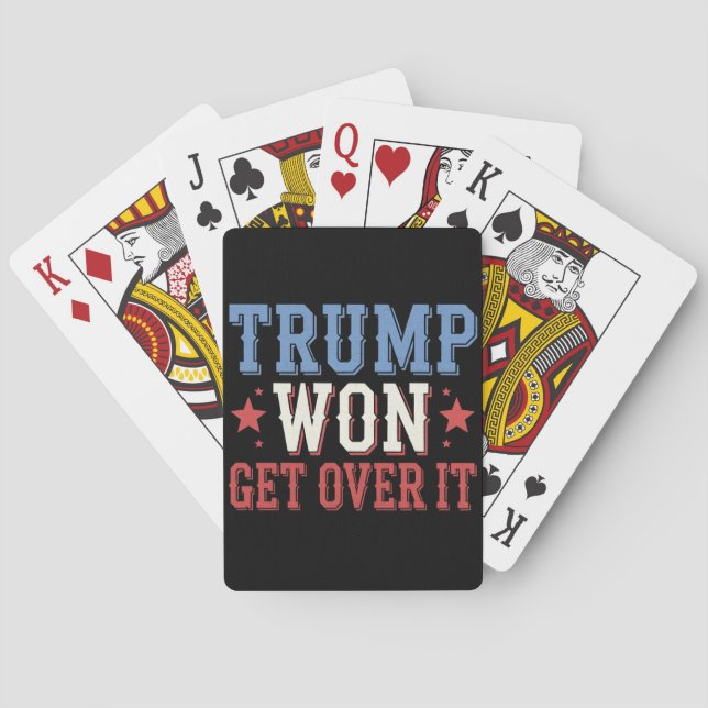Trump Won Get Over It 2024 Playing Cards (Back)