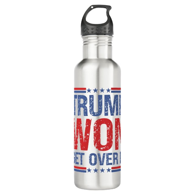 Trump Won Get Over It  710 Ml Water Bottle (Front)