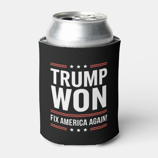 Trump Won MAGA Trump Winner 2024 Fix America Again Can Cooler (Can Front)