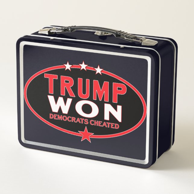 Trump Won Metal Lunch Box (Back)